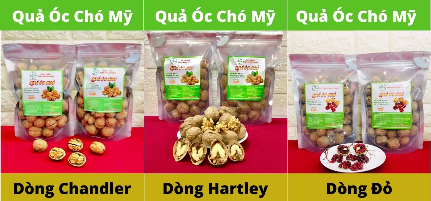 Hạt óc chó Mỹ quận 11 dòng Chandler, Hartley, Đỏ